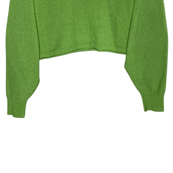 Urban Outfitters L Womens Kyla Cropped Turtleneck Sweater Bright Green - Picture 6 of 10